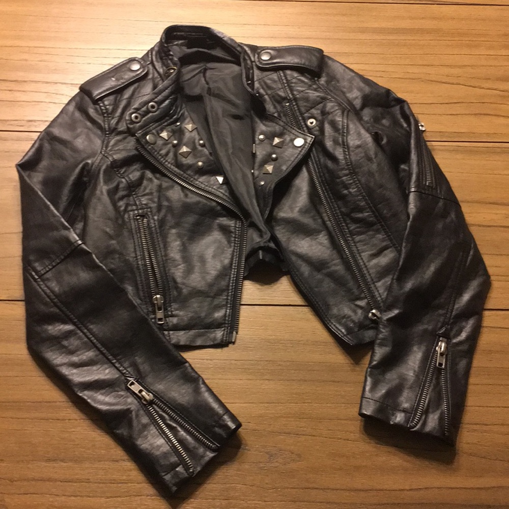 Black jacket with beads